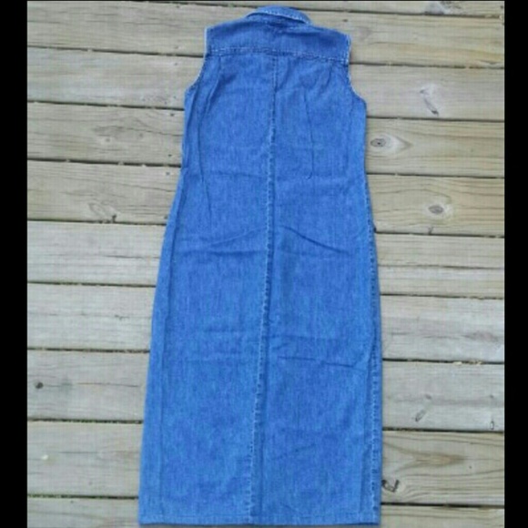SOLD Vintage Ralph Lauren Sleeveless Denim Dress - Picture 8 of 8